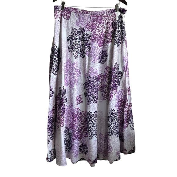 Coldwater Creek‎ Women Cottagecore Maxi Skirt PXL Abstract Artsy Floral Festival - Picture 1 of 11